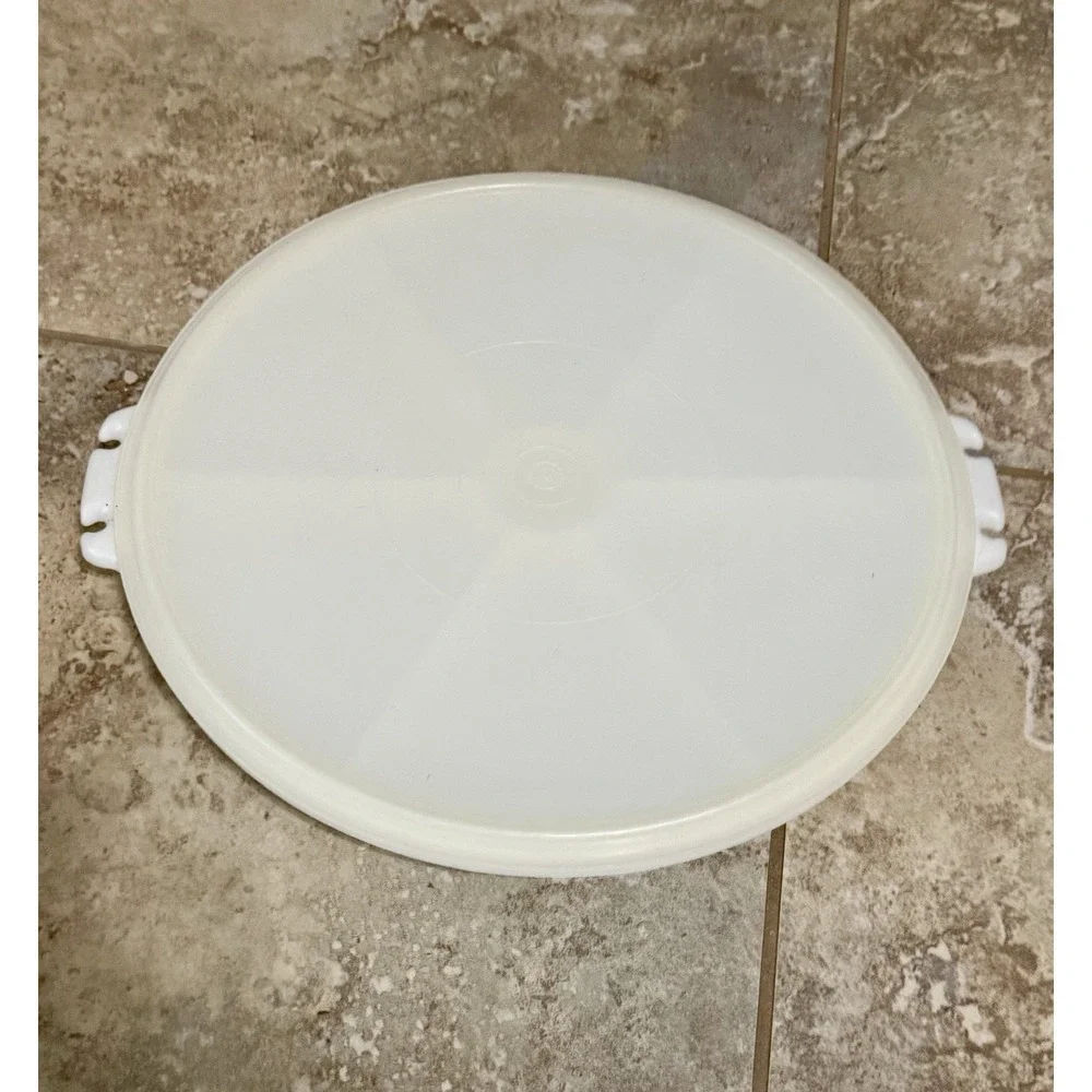Tupperware‎ Divided Serving Tray 13 Inch White Vintage Veggie Platter 1205 1514